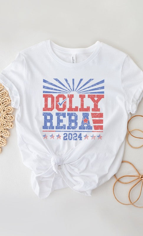 Dolly and Reba for President 2024 Western Graphic Tee | Available in 4 Colors