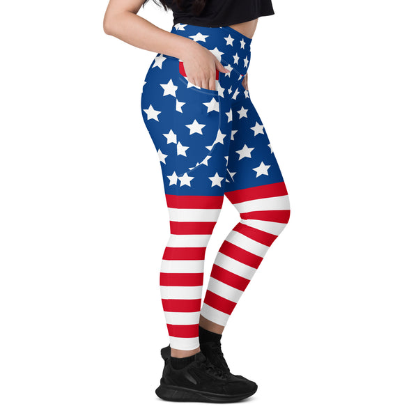 SHE REBEL - Patriotic Leggings with Pockets | All Sizes
