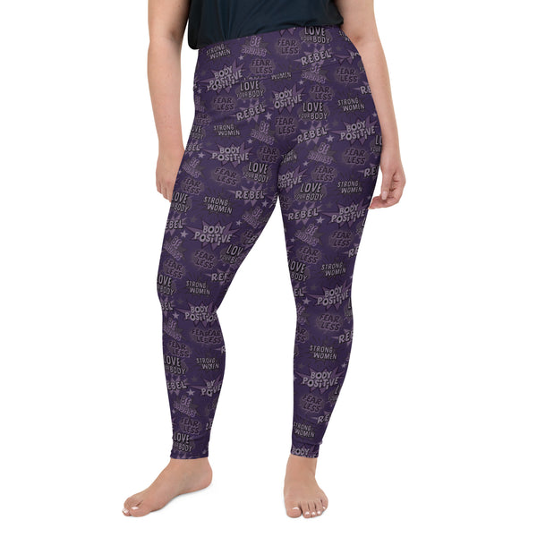 SHE REBEL - Empower Leggings in Grape Purple | Plus Size