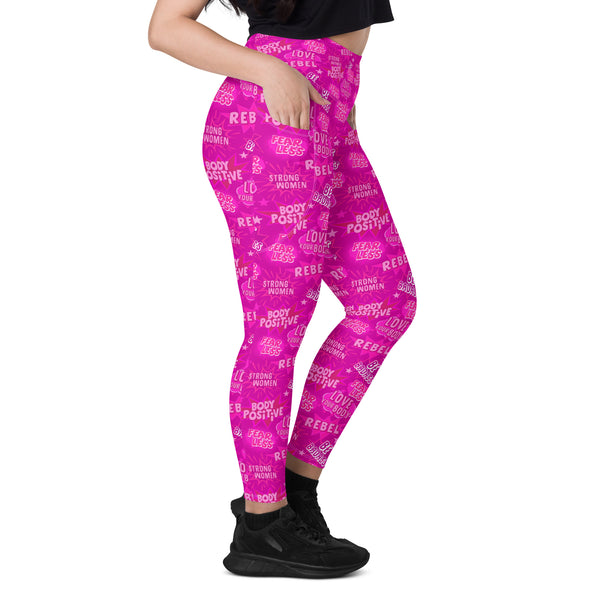 SHE REBEL - Empower Leggings with Pockets in Hot Pink