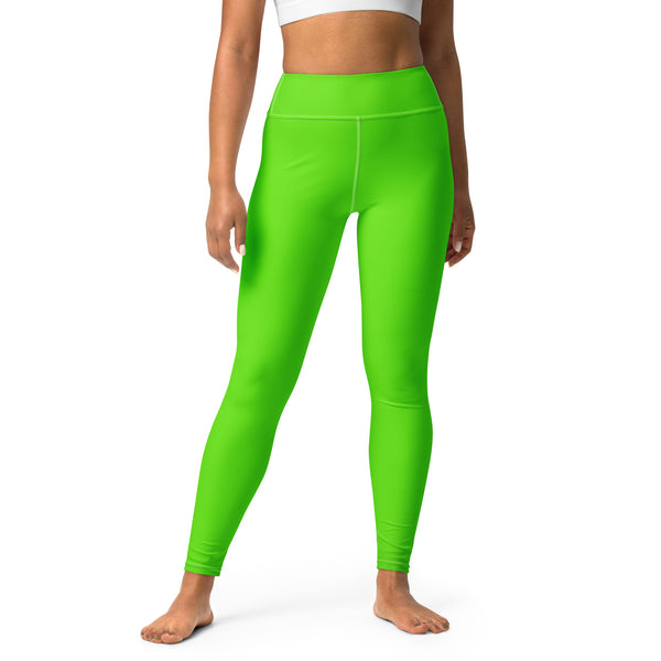 SHE REBEL - Neon Lime Green Yoga Leggings