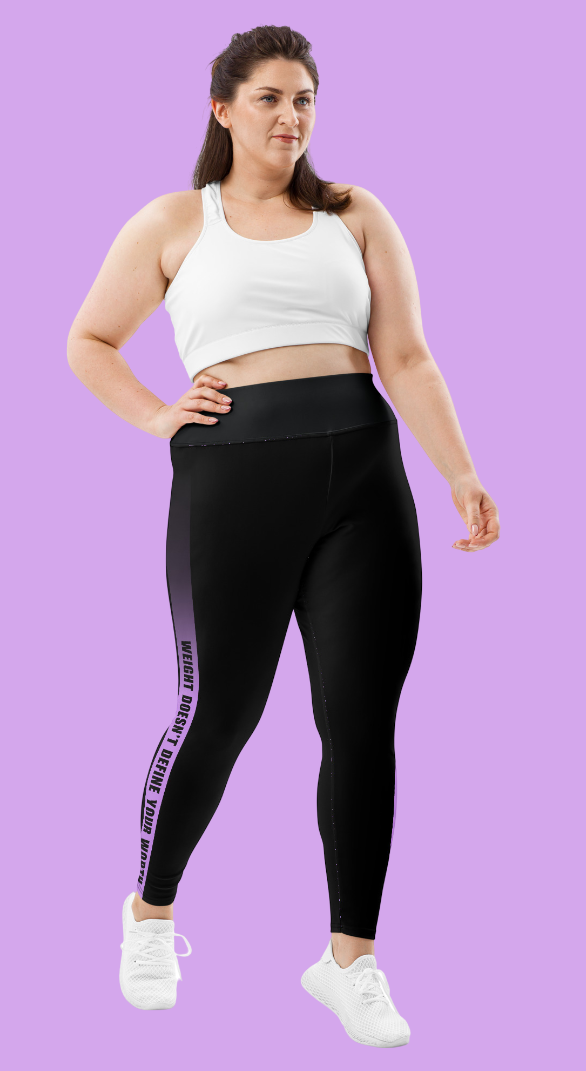 Jaime's "Weight Does Not Define Your Worth" Leggings | Plus Size