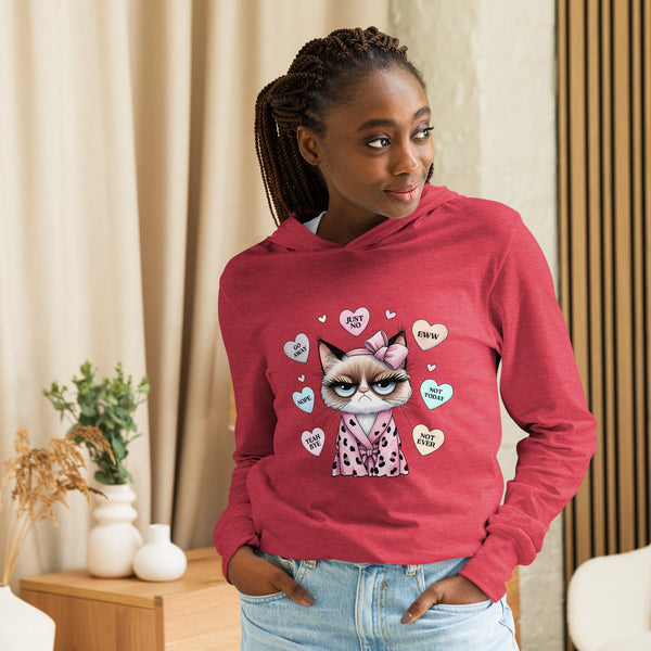 Grumpy Kitty Anti-Valentine Long Sleeve Tee | Available in 6 Colors