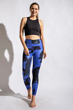 Blue/Navy Tie Dye Print Leggings