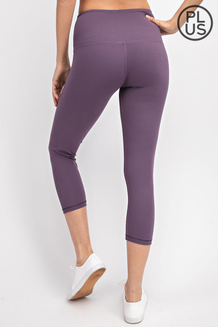 Butter Soft Basic Capris in Vintage Violet