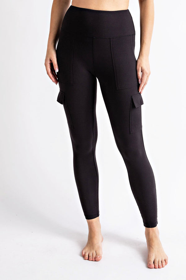 RAE MODE - Butter Soft Cargo Yoga Pants in Black