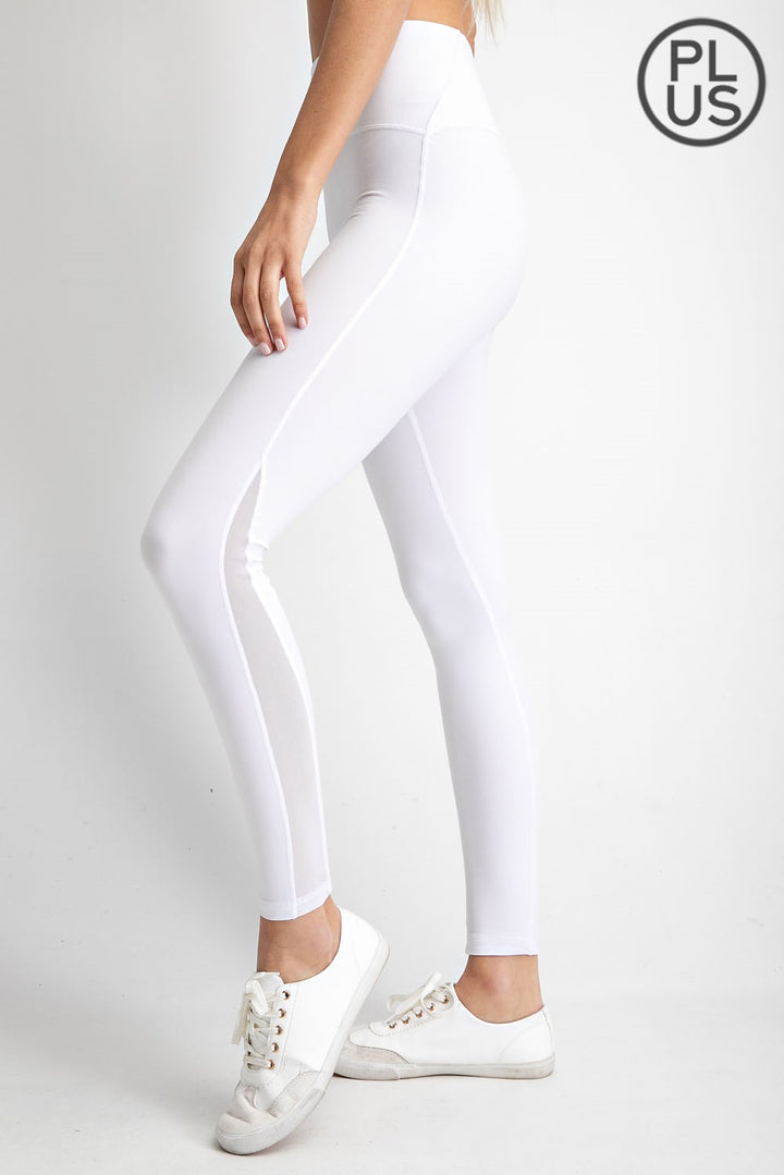 Plus Size Snow White Soft Leggings