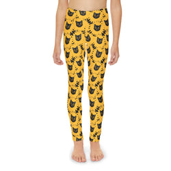 SHE REBEL - Sunflower Kitty Youth Full-Length Leggings (18 M - 12 Years)
