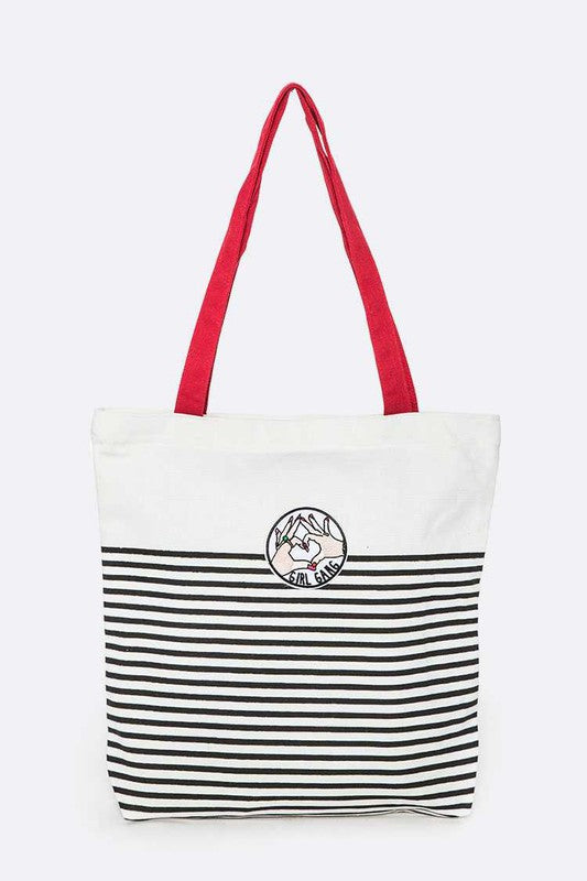 Girl Gang Iconic Patch Cotton Canvas Tote
