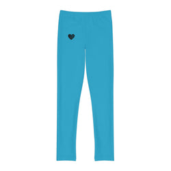 SHE REBEL - Blue Rebel Heart Girls' Leggings (Ages 12 M - 12 Years)