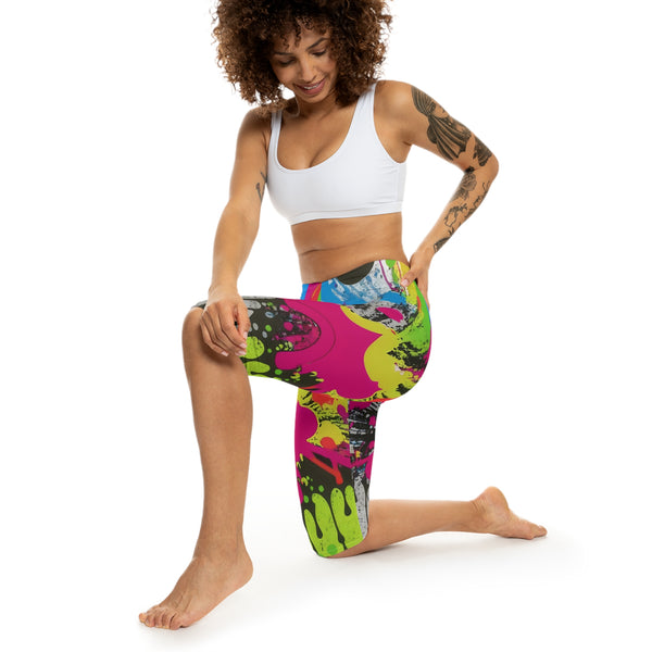 SHE REBEL - Street Art Capri Leggings