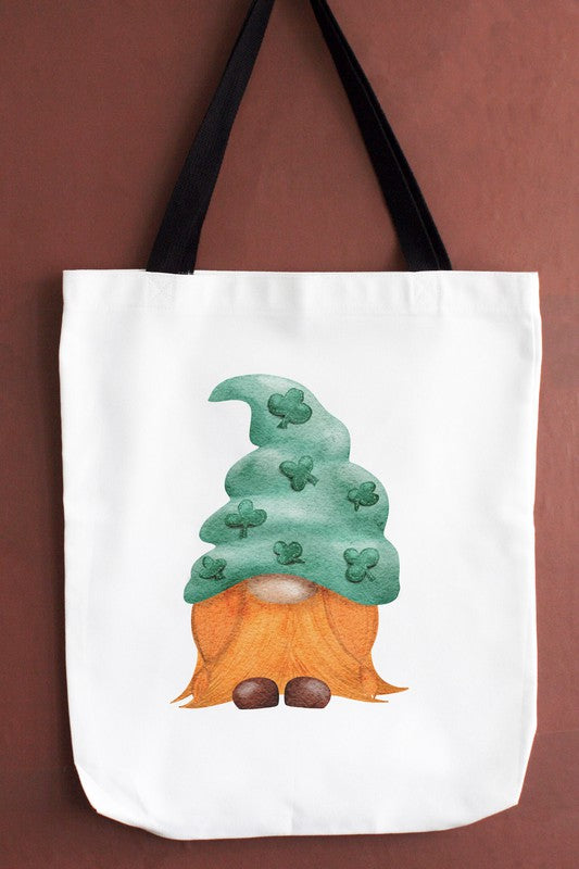 Red Haired St Patrick's Day Gnome Tote Bag