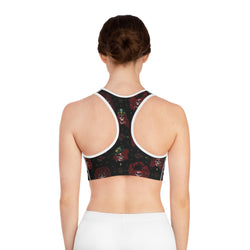 Rock N Roll Never Gets Old Skull Sports Bra