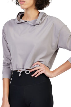 ALAMAE APPAREL - Brushed Nylon Cropped Hoodie | Available in 5 Colors