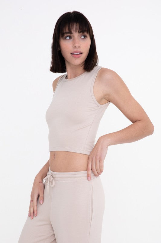 Lounge Terry Cropped Tank Top | Available in 2 colors