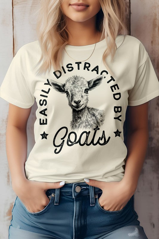 Easily Distracted by Goats Farm Graphic Tee