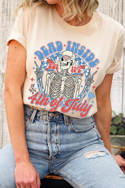 Dead Inside 4th of July Graphic Tee
