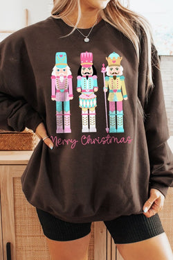 Christmas Nutcracker Graphic Fleece Sweatshirt