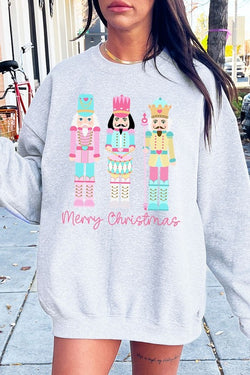 Christmas Nutcracker Graphic Fleece Sweatshirt