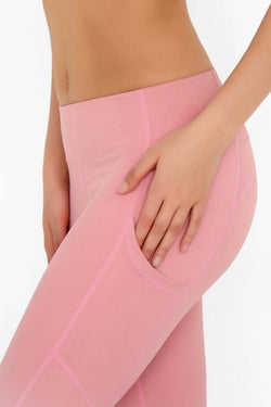 Dusty Pink Side Pockets Workout Leggings/Yoga Pants
