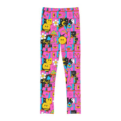 SHE REBEL - Groovy 70s Girls' Leggings (Ages 18 M - 12 Years)