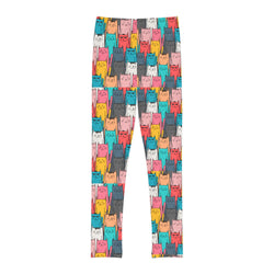 SHE REBEL - Kitty Heaven Girls' Leggings (Ages 18 M - 12 Yrs)