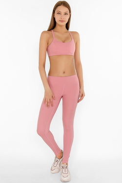 Dusty Pink Side Pockets Workout Leggings/Yoga Pants