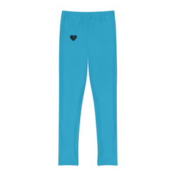 SHE REBEL - Blue Rebel Heart Girls' Leggings (Ages 12 M - 12 Years)
