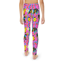 SHE REBEL - Groovy 70s Girls' Leggings (Ages 18 M - 12 Years)