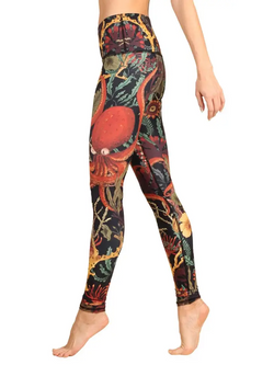 Coral My Name Printed Yoga Leggings | Size Inclusive