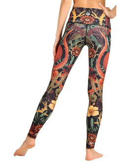 Coral My Name Printed Yoga Leggings | Size Inclusive