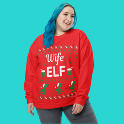 Wife Elf Ugly Christmas Unisex Sweatshirt
