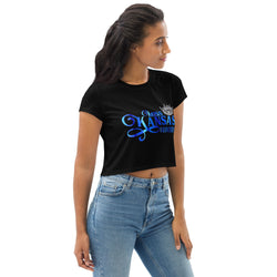 MKV Print Crop Tee in Black