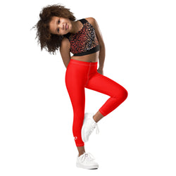 MKV Kids' Leggings in Basic Red