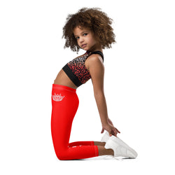 MKV Kids' Leggings in Basic Red