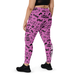 SHE REBEL - Girl Power Mid-Waist Leggings