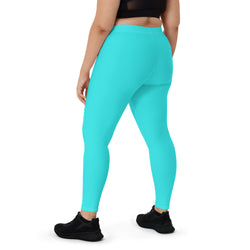 Mid-Waist Leggings in Ocean Blue