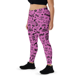 SHE REBEL - Girl Power Mid-Waist Leggings