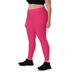 Mid-Waist Leggings in Hot Pink