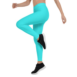 Mid-Waist Leggings in Ocean Blue