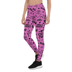 SHE REBEL - Girl Power Mid-Waist Leggings