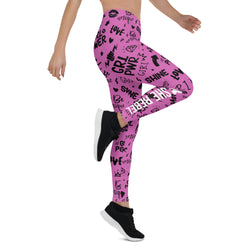 SHE REBEL - Girl Power Mid-Waist Leggings