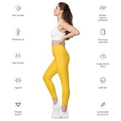 Mustard Yellow Leggings with Pockets | All Sizes