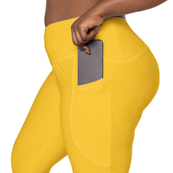 Mustard Yellow Leggings with Pockets | All Sizes