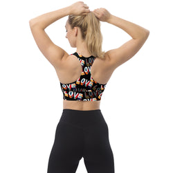 Love Is in The Air Longline Sports Bra
