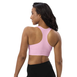 Pastel Pink Longline Sports Bra