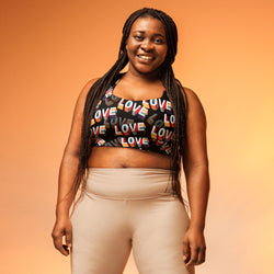 Love Is in The Air Longline Sports Bra