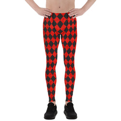 Checkered Print Leggings for Men