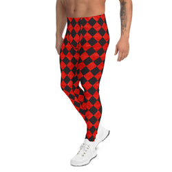 Checkered Print Leggings for Men