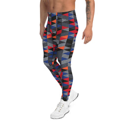 Multicolored Geometric Leggings for Men